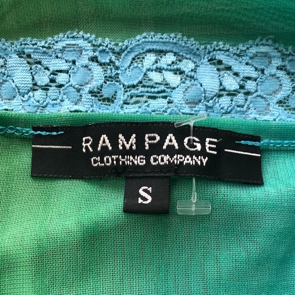 NWOT Sheer Turquoises/Aquamarine Long Sleeve Top with Beaded Accents - Picture 7 of 8